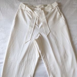 Worthington Belted off White Trouser Pants